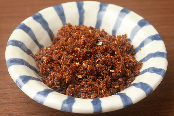 鰹節を使用した創作料理